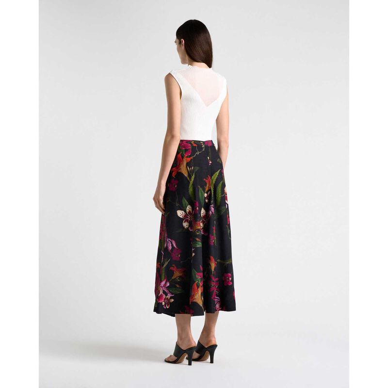 Cue Wild Orchid Full Midi Skirt image number 1